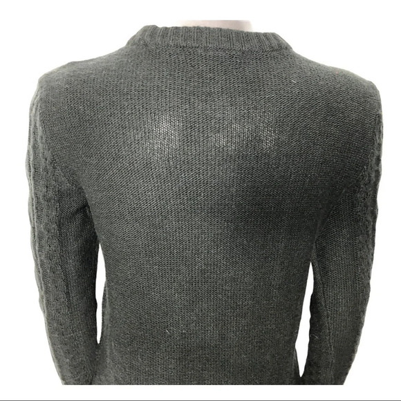 Lord & Taylor Cable Knit Crew  Neck Sweater Black - Picture 5 of 6